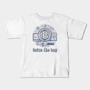 crypto design seizes the day Kids T-Shirt